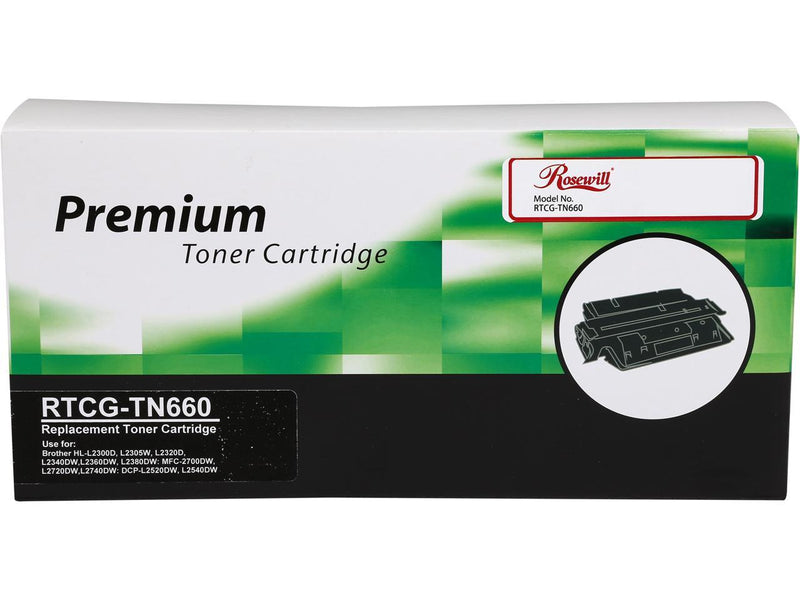 Rosewill RTCG-TN660 Economy Compatible Toner Cartridge (Replaces Brother TN-660,