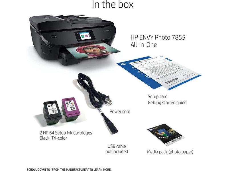 HP ENVY Photo 7855 Wireless All-In-One Color Inkjet Printer