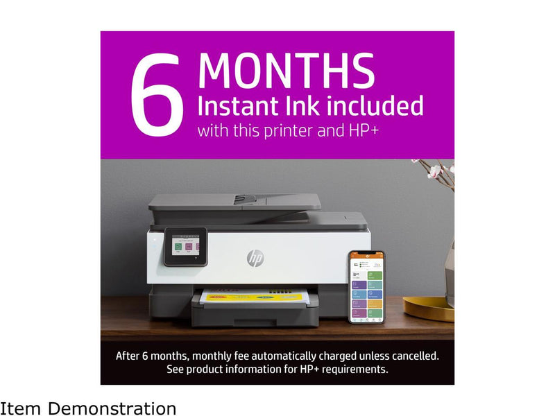 HP OfficeJet Pro 8025e Wireless Color All-in-One Printer with bonus 6