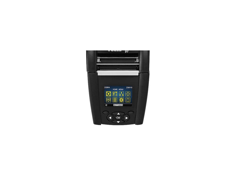 Zebra ZQ610 2" Mobile Direct Thermal Label Printer, 203 dpi, Color LCD,