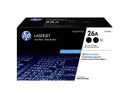 HP 26A Toner Cartridge - Black - 2 Pack CF226AD