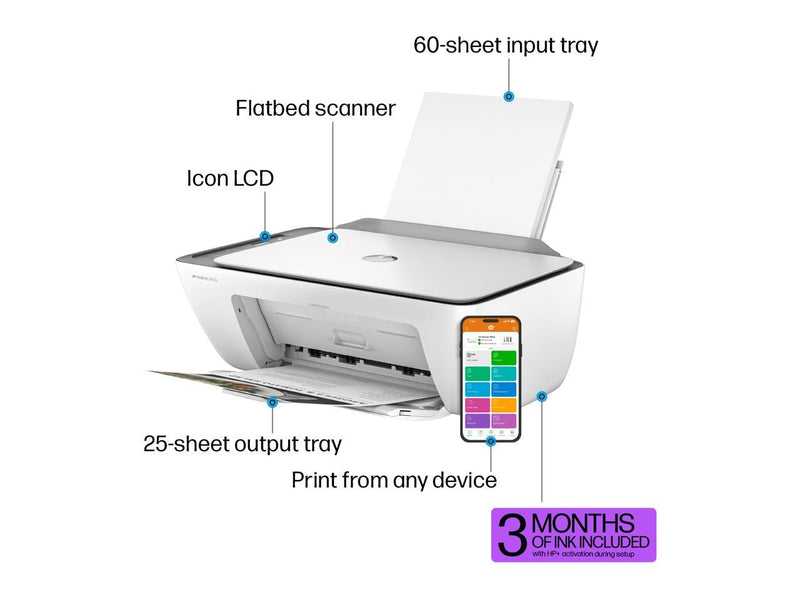 HP DeskJet 2855e All-in-One Wireless Color Printer