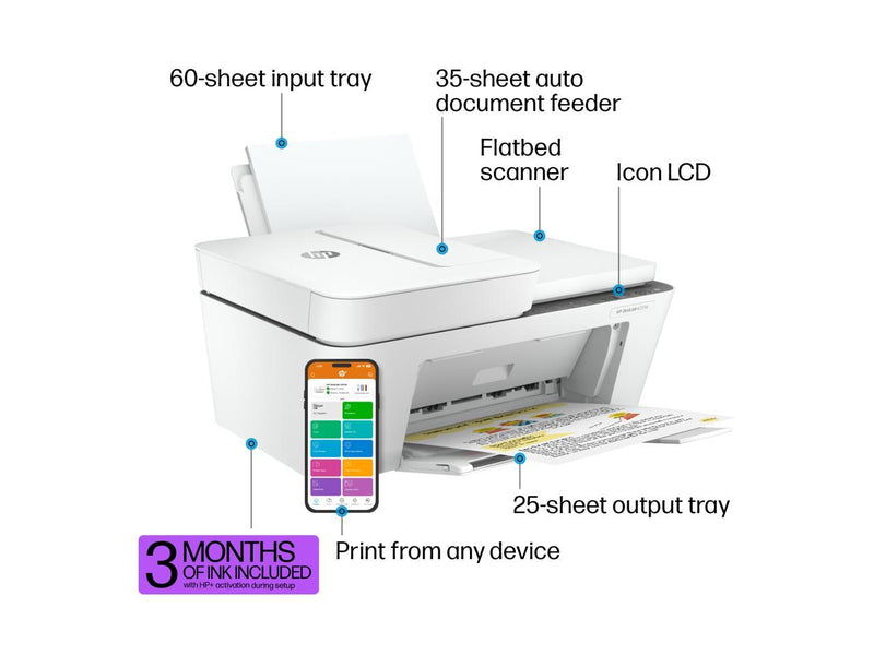 HP DeskJet 4255e All-in-One Wireless Color Printer 588S6A
