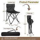 YSSOA FNCHARCAMP Portable Folding Camping Chair Adult Carry Bag - Black - Like New