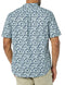 AEM20109SS22 AMAZON ESSENTIALS MEN'S SLIM-FIT SHORT-SLEEVE POPLIN BLUE FLORAL L - Brand New