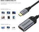 QGEEM USB C HDMI ADAPTER 4K CABLE USB TYPE-C TO HDMI ADAPTER THUNDERBOLT - GRAY - Like New
