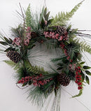 Jack Frost at Your Door Wreath Pine Cones 20 Inch Winter Wreath Front Door - Brand New