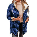 Cnkwei Quilted Lightweight Jackets Metallic Shiny Winter Coat Size: Small - Blue - Brand New