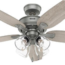 HUNTER 52" TRADITIONAL INDOOR CEILING FAN W LIGHT KIT PULL CHAIN (CC52168-A) - Like New