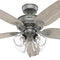 HUNTER 52" TRADITIONAL INDOOR CEILING FAN W LIGHT KIT PULL CHAIN (CC52168-A) - Like New