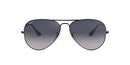 RAYBAN RAY-BAN CLASSIC POLARIZED AVIATOR SUNGLASSES GUNMETAL BLUE GRADIENT - Like New
