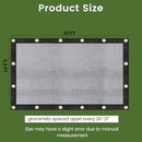 Windscreensupplyco 55-70% Mesh Tarp/Shade Cloth Heavy Duty, Black, 16'X24' - Brand New
