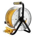 LINK2HOME 50 FT 12/3AWG 13AMP METAL EXTENSION CORD REEL EM-CG-500BY - YELLOW - Brand New