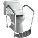 RMS Toilet Safety Frame Rail - Folding Portable Bathroom Grab Bars - White - Brand New