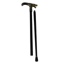 Silver Metal Golden Winged Dragon Cane 2pc Steel Shaft Travel Walking Stick - Brand New