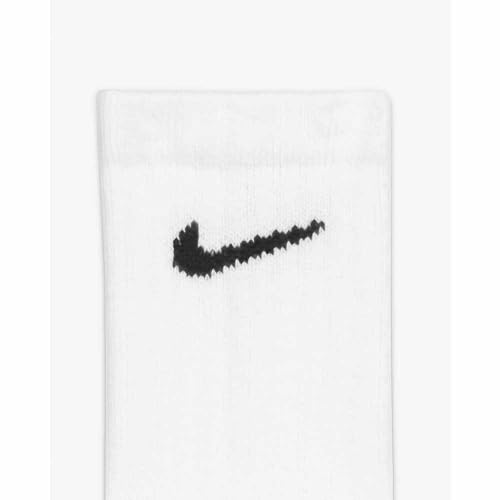 RN0019-001 NIKE BABY 6-PACK PERFORMANCE SOCKS MEN 4-5 WHITE CREW  NEW - Brand New