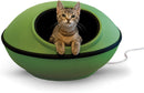 K&H Pet Products Thermo Mod Dream Pod Heated Cat Bed, 22 Inches - GREEN/BLACK - Like New