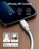ANKER POWERLINE III LIGHTING TO USB-C CABLES (6FT) A8833 - WHITE - Like New