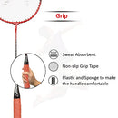 HIPKOO SPORTS STAR ALUMINUM BADMINTON SET (2 WIDE & 3 SHUTTLECOCKS) - RED/BLUE - Like New