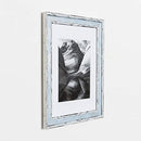 Frame Distressed Blue, Matted to 8x10, Frames by EcoHome B077XXRK9Q - Brand New