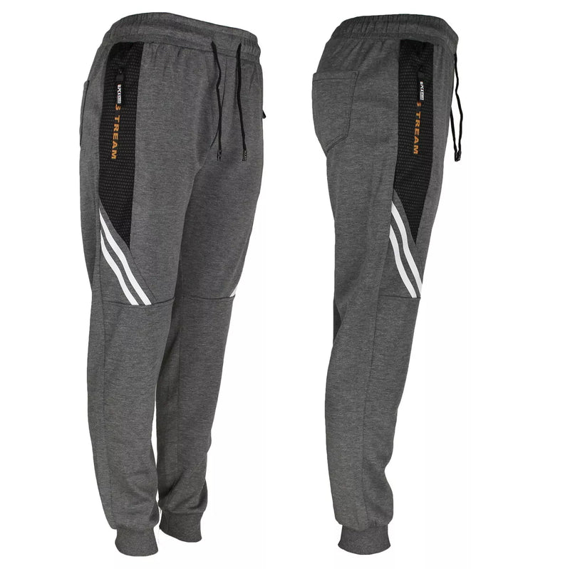 G-MAN MEN'S JOGGERS DRAW STRING SPORTS SWEAT PANTS - SIZE: MEN L - LIGHT GRAY - Brand New