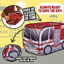 POP-N-PLAY POP UP FIRE TRUCK Indoor Playhouse, Kids 320100 – Sunny Days Multi - Brand New