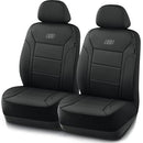 SKECHERS MEMORY FOAM CAR SEAT COVERS, LYCRA, FRONT SEAT PROTECTOR AIRBAG - BLACK - Like New