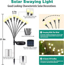 FOAMICHI Solar Garden Lights, 4 Pack Firefly Garden Lights Solar Outdoor - Like New