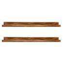 AZSKY 48" Long Wood Photo Picture Ledge Shelf Rustic 2 Pack B085L8LDMG - Brown - Brand New