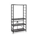 ORIGAMI R2 SERIES FOLDING STEEL STORAGE RACK WITH ADJUSTABLE SHELVES - BLACK - Like New