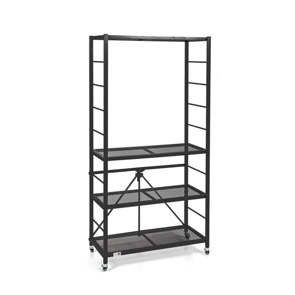 ORIGAMI R2 SERIES FOLDING STEEL STORAGE RACK WITH ADJUSTABLE SHELVES - BLACK - Like New