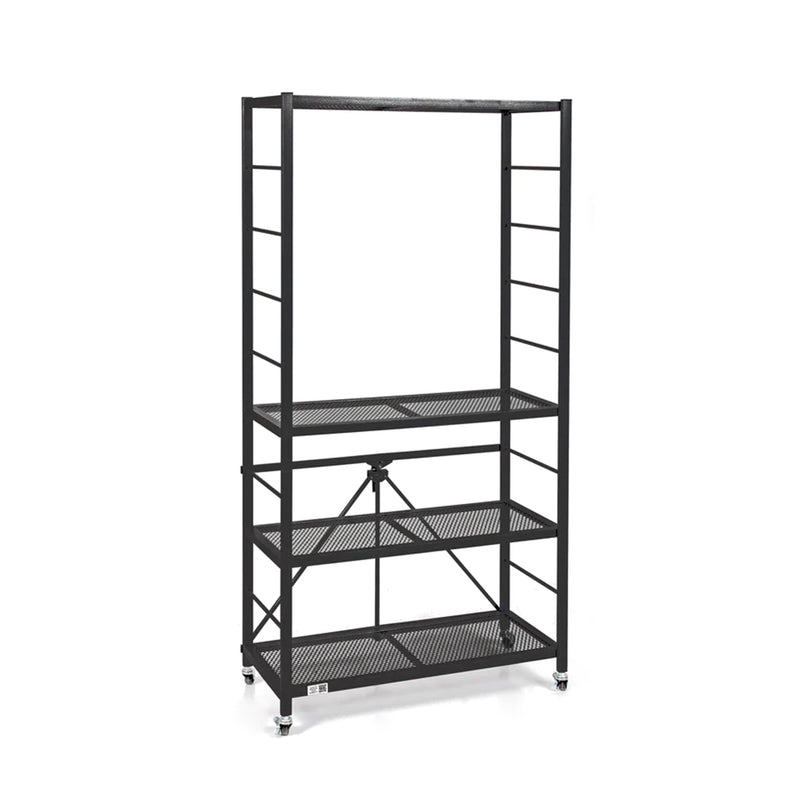 ORIGAMI R2 SERIES FOLDING STEEL STORAGE RACK WITH ADJUSTABLE SHELVES - BLACK - Like New