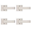 Probrico 4 Pack Contemporary Dummy Door Lever with Satin Nickel Finish - Like New
