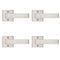 Probrico 4 Pack Contemporary Dummy Door Lever with Satin Nickel Finish - Like New