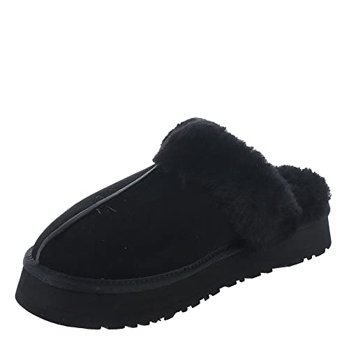 UGG WOMEN'S DISQUETTE SLIPPER - SIZE: WOMEN 9 (AU/UK W7) (EU W40) - BLACK - Like New