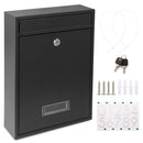 DIGGOO MAILBOXES FOR OUTSIDE WALL MOUNT LOCKING MAILBOX - BLACK KEY LOCK - Like New