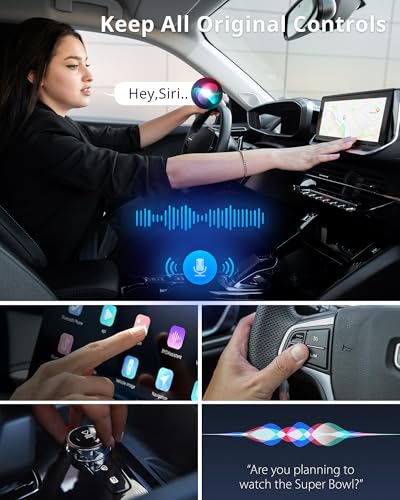 UBEESIZE WIRELESS CARPLAY ADAPTER (2025) SEAMLESS WIRELESS UPGRADE - BLACK - Brand New