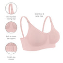 BRAVADO DESIGNS NURSING BRAS BREASTFEEDING BODY SILK SEAMLESS WIRELESS PINK L - Brand New
