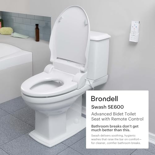 BRONDELL SWASH SE600 BIDET TOILET SEAT FITS ROUND TOILETS - WHITE - Like New