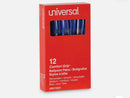 UNIVERSAL 1MM COMFORT GRIP RETRACTABLE BALLPOINT PENS - MEDIUM, BLUE (1 DOZEN) - Like New