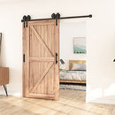 ZEKOO 10 FT Bypass Barn Door Hardware Kit One-Piece Rail Flat Wheel (10 Feet) - Brand New