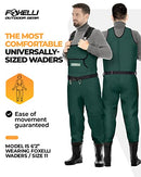 FOXELLI CHEST WADERS, WATERPROOF 4MM NEOPRENE HUNTING & FISHING - SIZE: MEN 10 - Like New