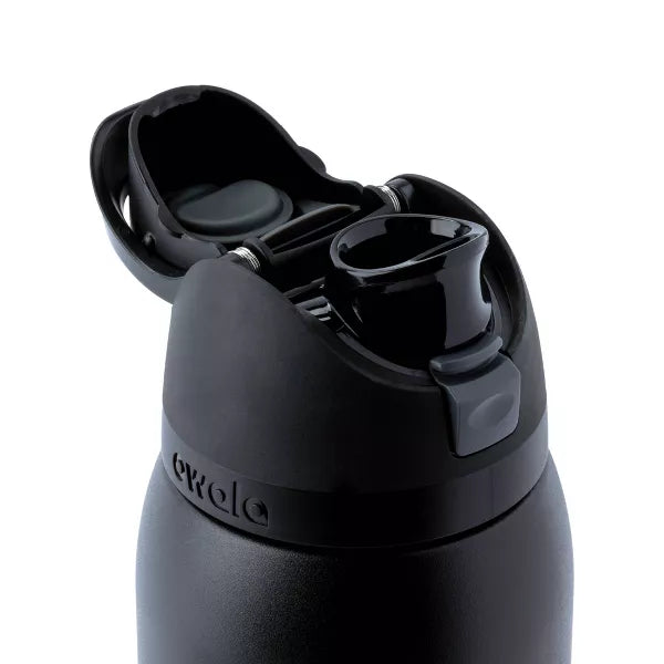 OWALA 40OZ FREE SIP STAINLESS STEEL WATER BOTTLE VERY VERY DARK - VERY VERY DARK - Like New