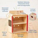 ECR4KIDS PLAY KITCHEN STOVE WOODEN PLAYSET NATURAL - NATURAL - Like New