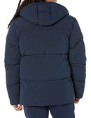 AMAZON ESSENTIALS MEN'S MID-LENGTH HOODED PUFFER COAT BIG & TALL SIZE 4XL ,NAVY - Brand New