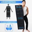 COLDEST EXTRA LARGE ICE PACK, BACK, FULL BODY - FOLDS COMPACT (53" X 13"), BLACK - Like New