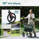 ELENKER UPRIGHT ROLLATOR WALKER STAND UP WALKERS FOR SENIORS WITH ARMREST GREEN - Like New