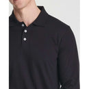 REAL ESSENTIALS 3 PACK LONG-SLEEVE POLO SHIRT - SIZE: MEN XL - BLUE/GREEN/BLACK - Like New