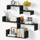 SRIWATANA FLOATING SHELVES FOR WALL - SET OF 5 - BLACK Like New