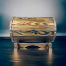 WoodWolf Whiskey Set in a Premium Wooden Barrel Whiskey Glasses Set of 2 - Brand New